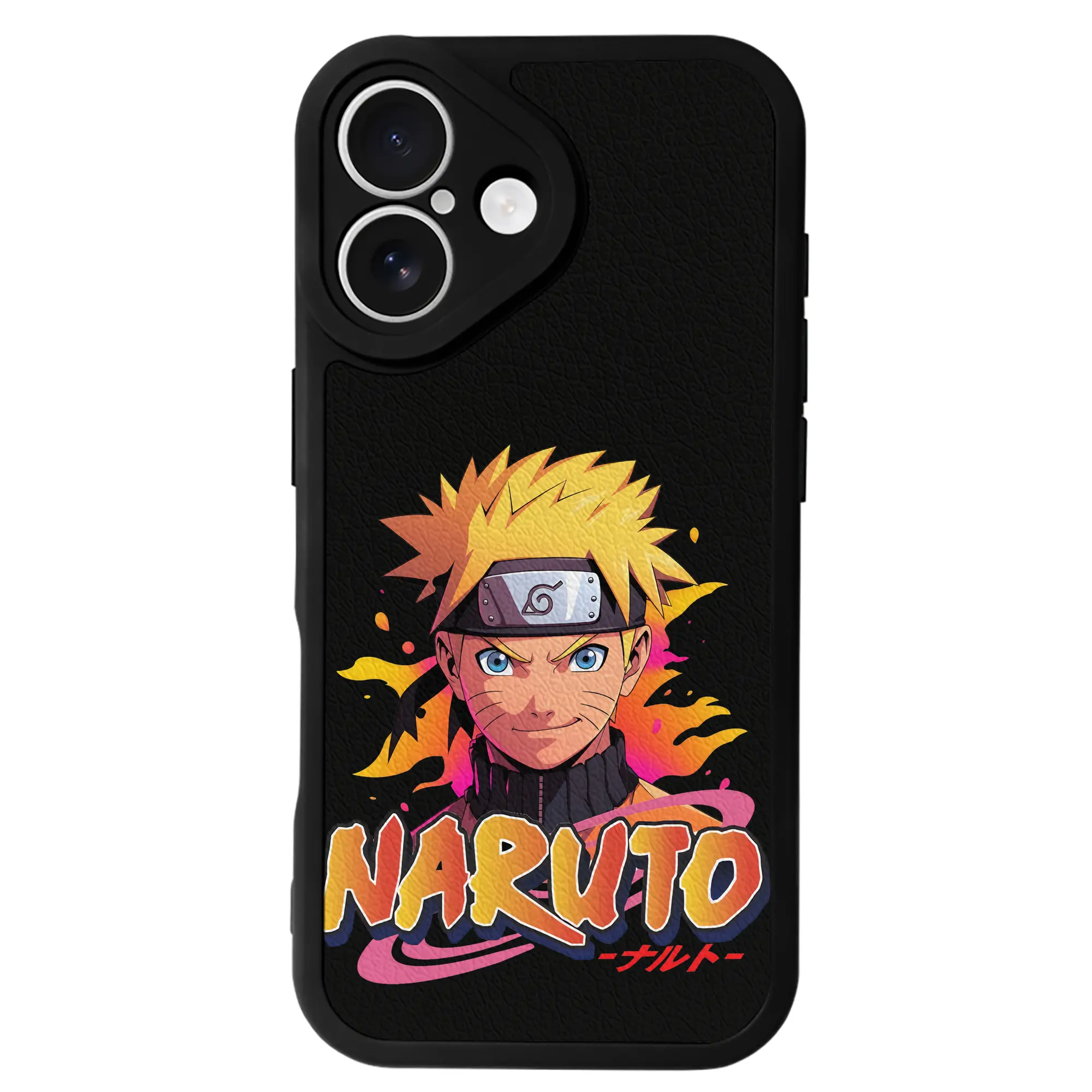 ナルト グッズ うずまき ナルト - IPhone 16シリーズ対応 ・ シリコンスマホケース ・ レザー調 ・ 高精度フィット ・ 耐衝撃 ・ ワイヤレス充電対応 ・ 精密カット